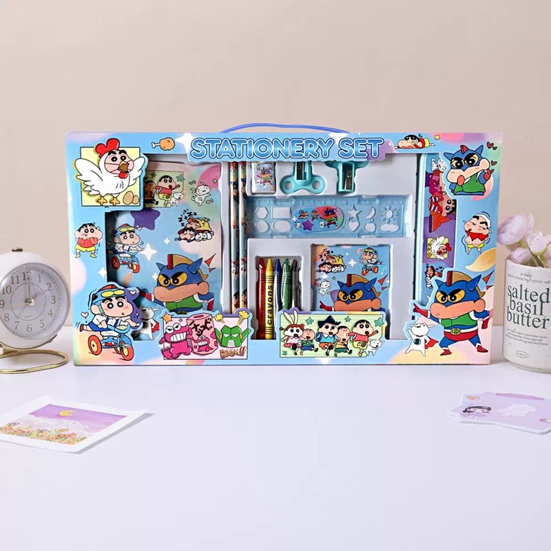 Ideal Stationery & Office Supply - クレヨンしんちゃんのかわいい漫画文具セット、絶妙なギフト、学生や学校での日常使用に最適な賞品＆プレゼントキット