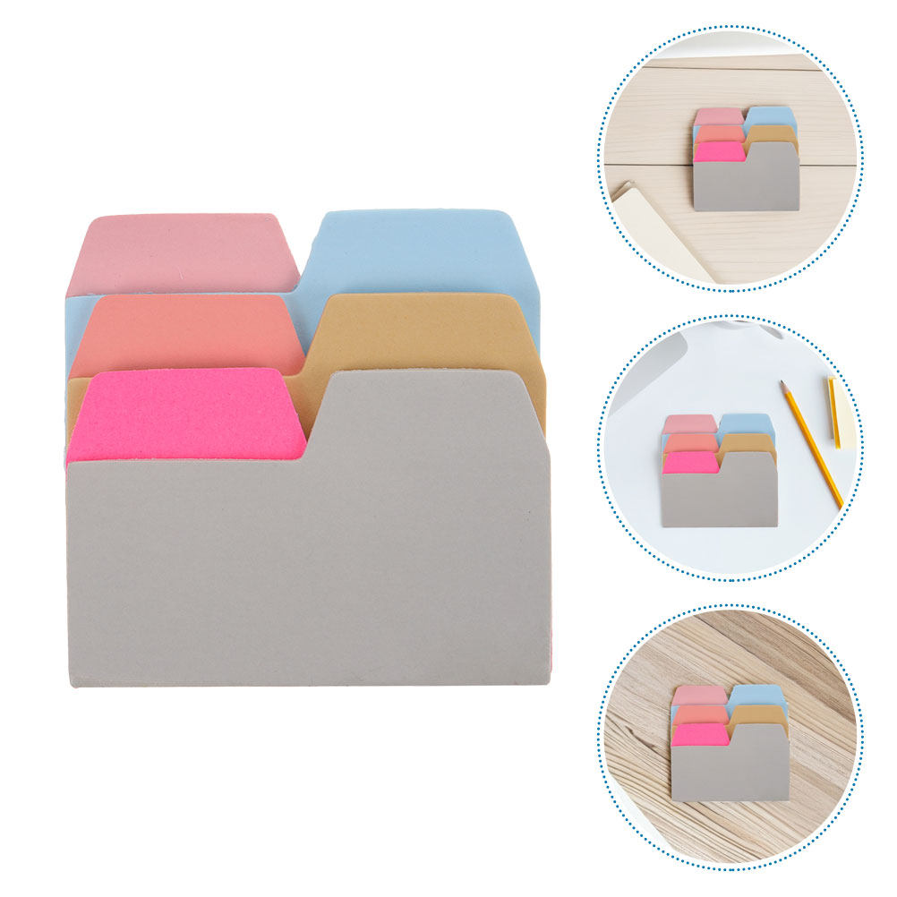 Index Tab Divider - 2枚入り粘着インデックスタブ 6色 書き込み可能 再貼り付け可能 ノートブック プランナー