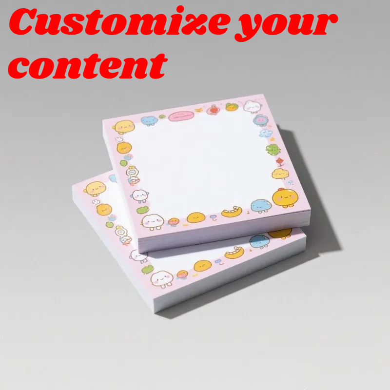 Memo Pad Sticky - 20枚入り 7x7cm カスタム付箋紙 パーソナライズメモパッド 販促ギフト用