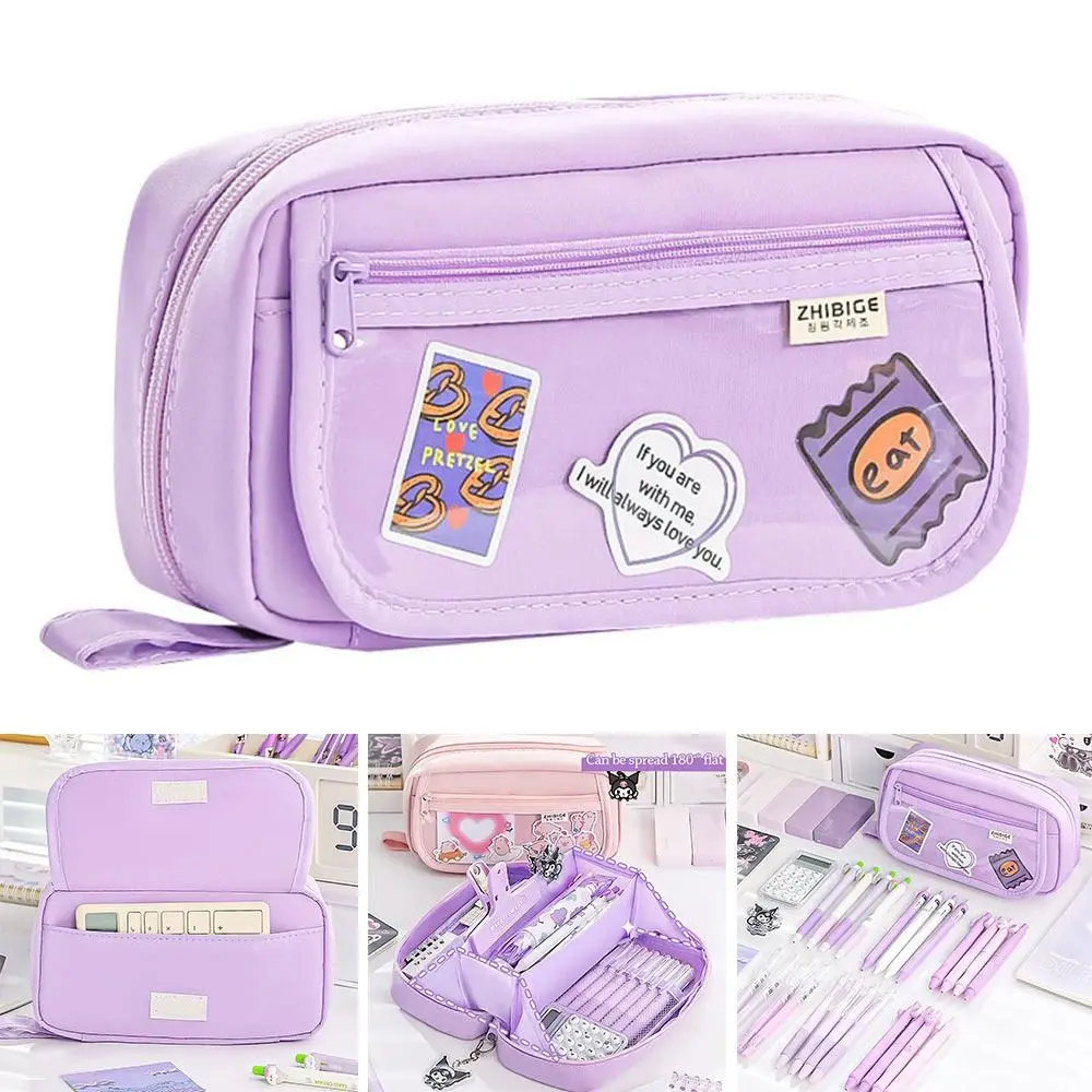 Ideal Stationery & Office Supply - 女子学生向けの大容量鉛筆バッグ - 高価値の文具バッグ、多機能鉛筆バッグ、学用品に最適