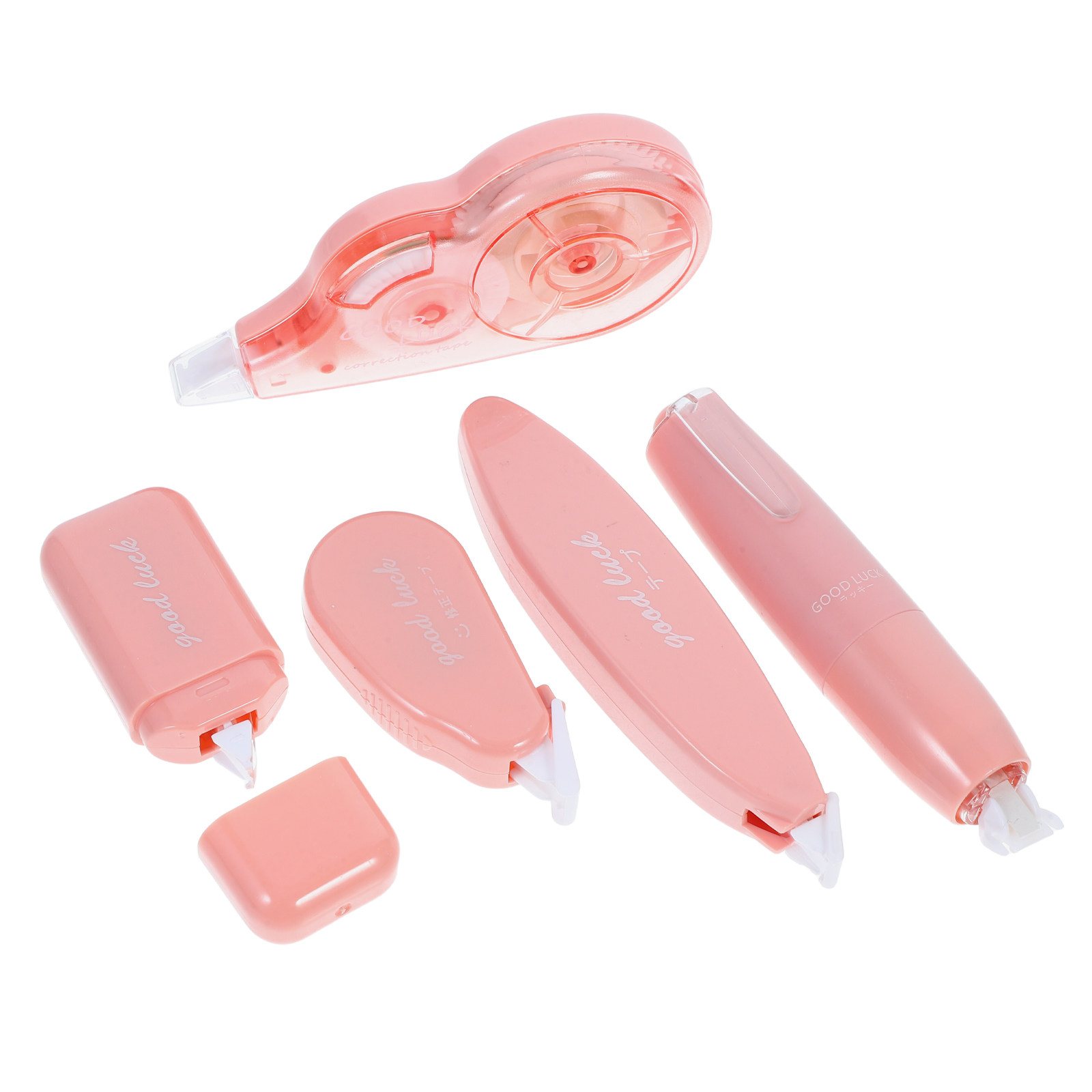 Correction Tape Roller - 5 個の修正テープセットポータブルサイレントローラーデザインの滑らかな紙消去テープ学生オフィス学校文具用品用