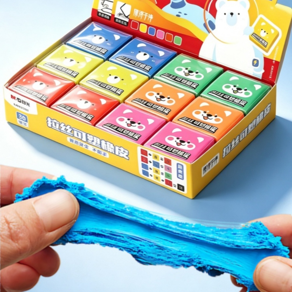 Rubber Eraser Kneaded - M&G 鉛筆消しゴム 描画アート用練り消しゴム カラフルな消しゴム 補正・明るくするための消しゴム チャコールやパステルアーティストのアートワーク文具用