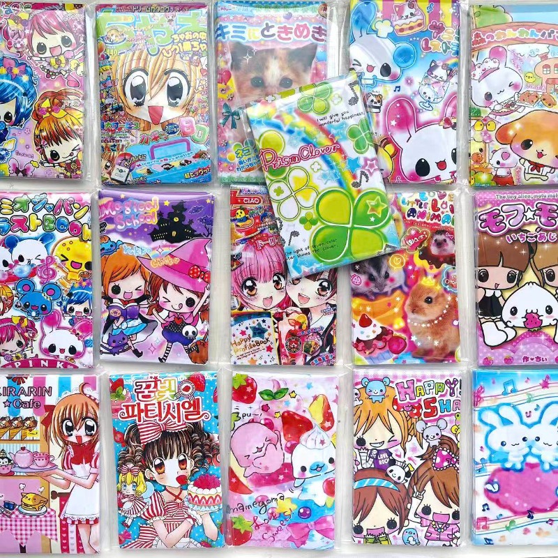 Memo Pad Sticky - 20枚入り/パック 昭和レトロアニメガールステッカー 可愛い猫ウサギ動物PVC厚手フォームステッカー バレットジャーナルプランナーアクセサリー用