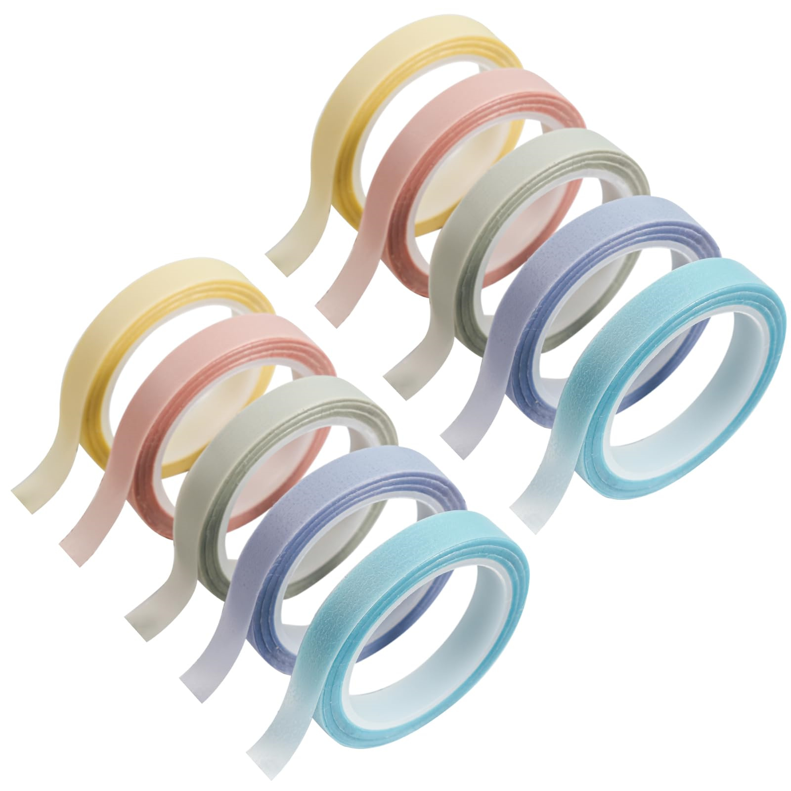Correction Tape Roller - Morandi蛍光蛍光ペンインデックステープ、書き込み可能なページフラグ、学生と教師のための書き込み可能なマーキングテープ、10ロール