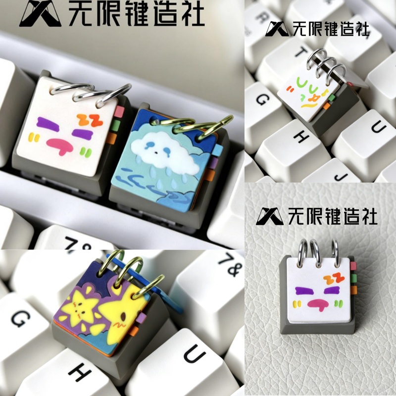 Ideal Stationery & Office Supply - Wuxian かわいいカレンダー樹脂キーキャップオリジナルパーソナライズされた交換可能なシングル Esc メカニカルキーボード用大人のための理想的なギフト