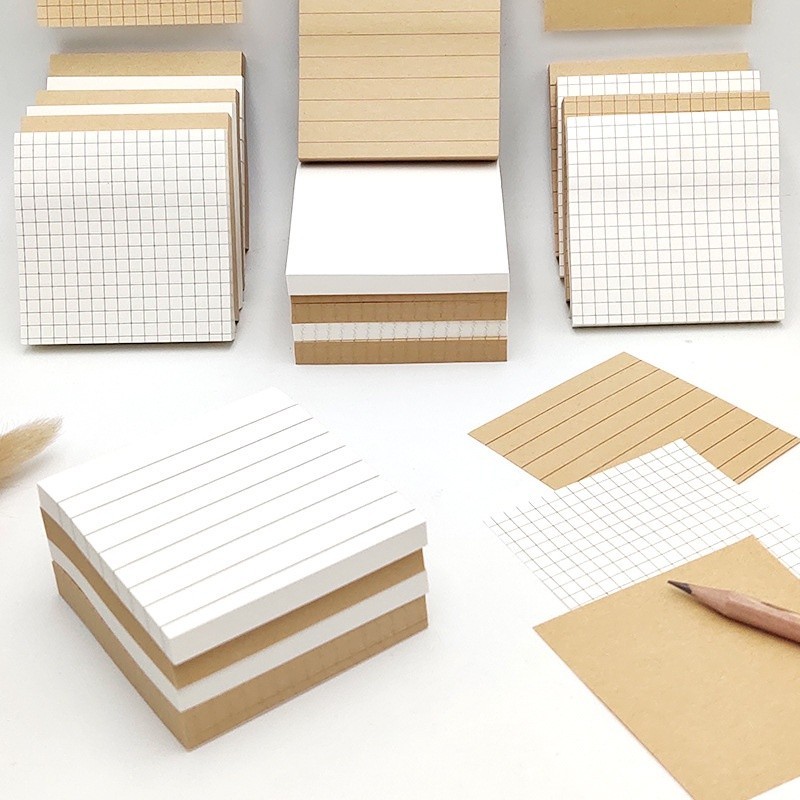 Office Stationery Supply List - 80枚入りメモパッド 付箋 プランナーステッカー ライティングパッド 事務用品 ノートブック