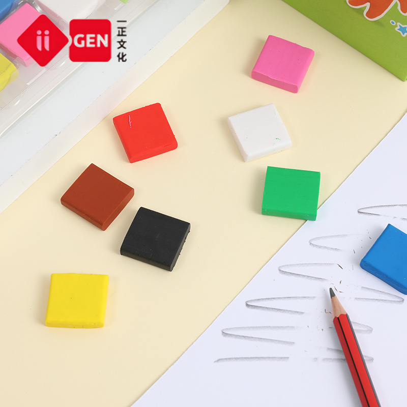 Rubber Eraser Kneaded - 8ピース/ロット高品質キャンディーカラー混練消しゴムパテゴムプラスチック鉛筆学生文具事務用品のための