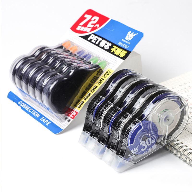 Correction Tape Roller - 6 ピース/セット学校修正テープローラーシンプルな事務用品文具白ステッカーテープ学生 150 メートルエラー消しゴムテープブック