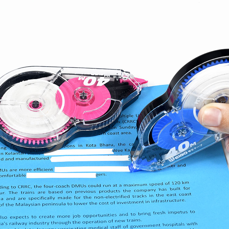 Correction Tape Roller - 修正テープのスプールローラー,長さ40m,白い色,工場直販,適切なパッケージ,修正可能