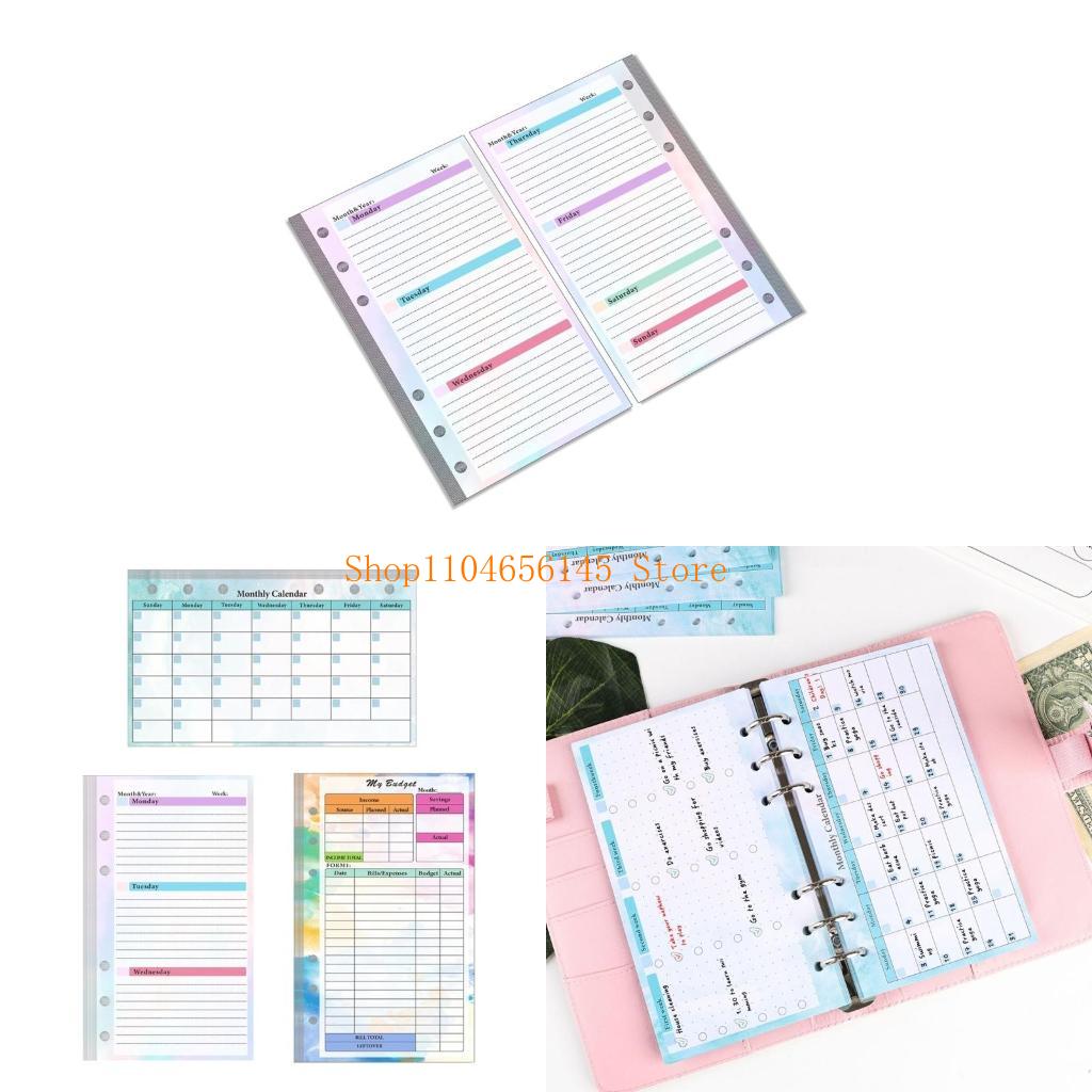 Planner Weekly Budget - ルーズリーフリフィルペーパー罫線入りシート、予算/週間/月間シート、予算バインダープランナールーズリーフノートジャーナル用