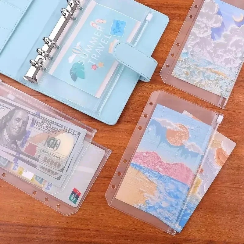 Planner Weekly Budget - 6/12/18 個 A6 A7 6 穴ジッパーバインダーポケット防水