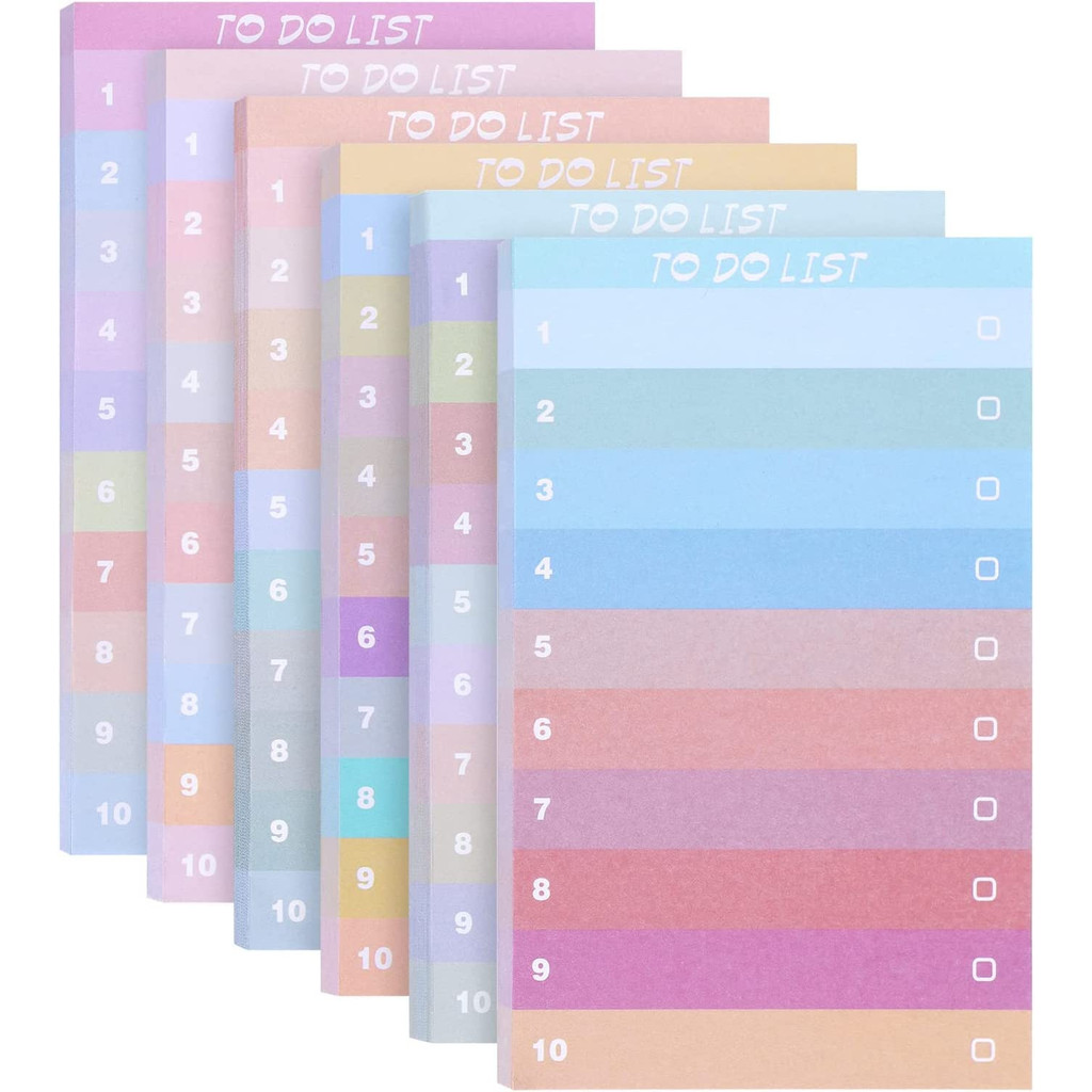Office Stationery Supply List - 50ページ カラフルなグラデーション付箋 学校文具 学生用付箋 ToDoリストプランナー インデックスタブ