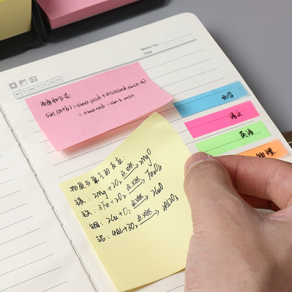 Office Stationery Supply List - 紙製学校事務用品 学生文具 N回貼れるインデックスステッカー To Doリスト用紙 メッセージノート用紙
