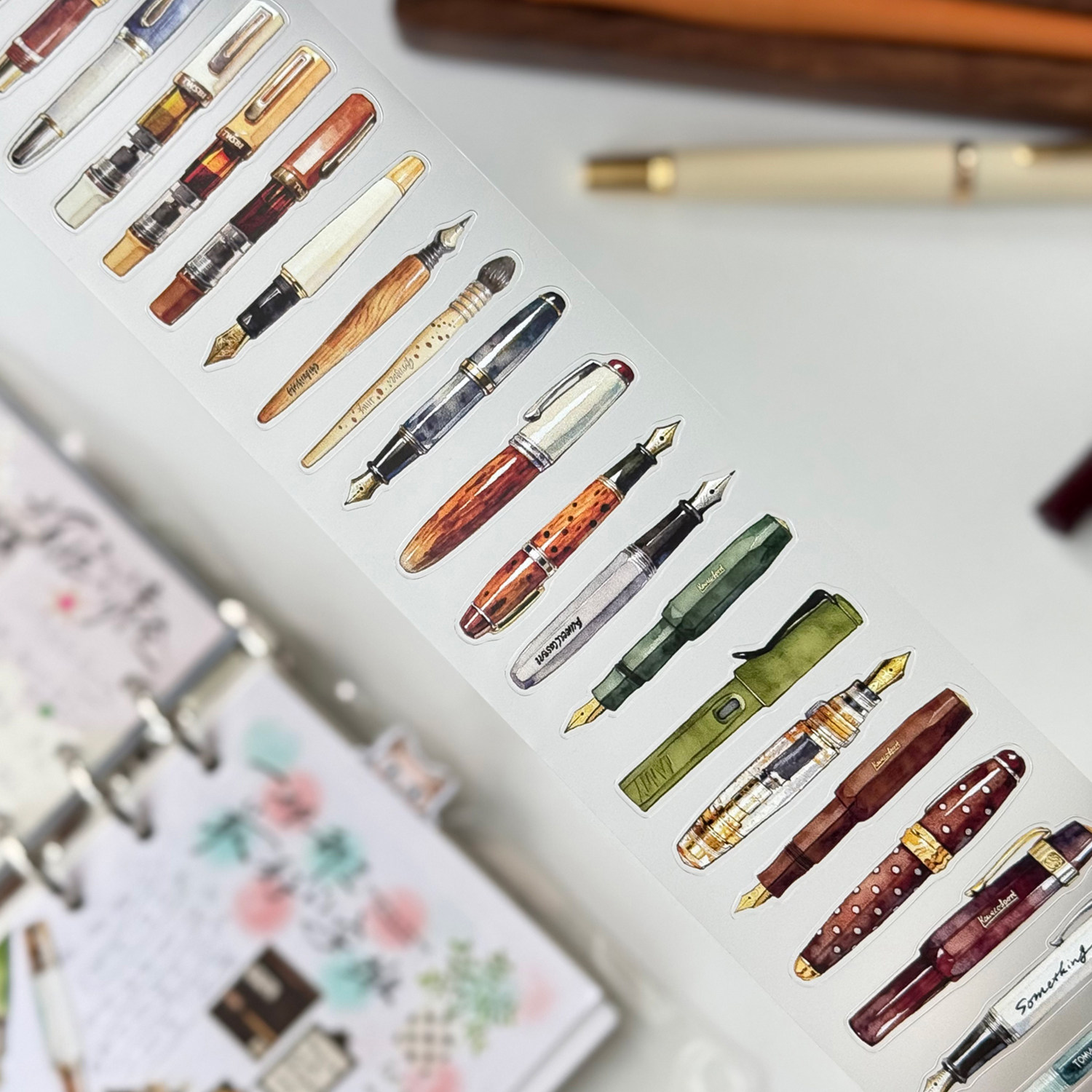 Washi Tape Set - DengDeng スタジオヴィンテージドリーミーペンコレクション和紙テープカード作成用 DIY スクラップブッキングプラン装飾ステッカー