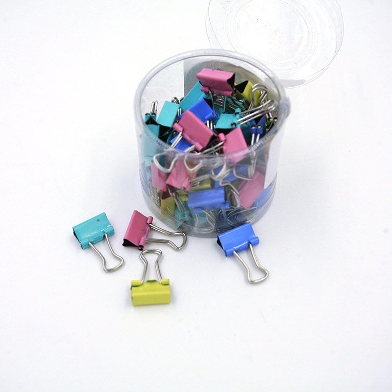 Binder Clip Assorted - 60個の小さなオフィス用整理整頓ミニメタルバインダーグリップクリップ15mmノートレター