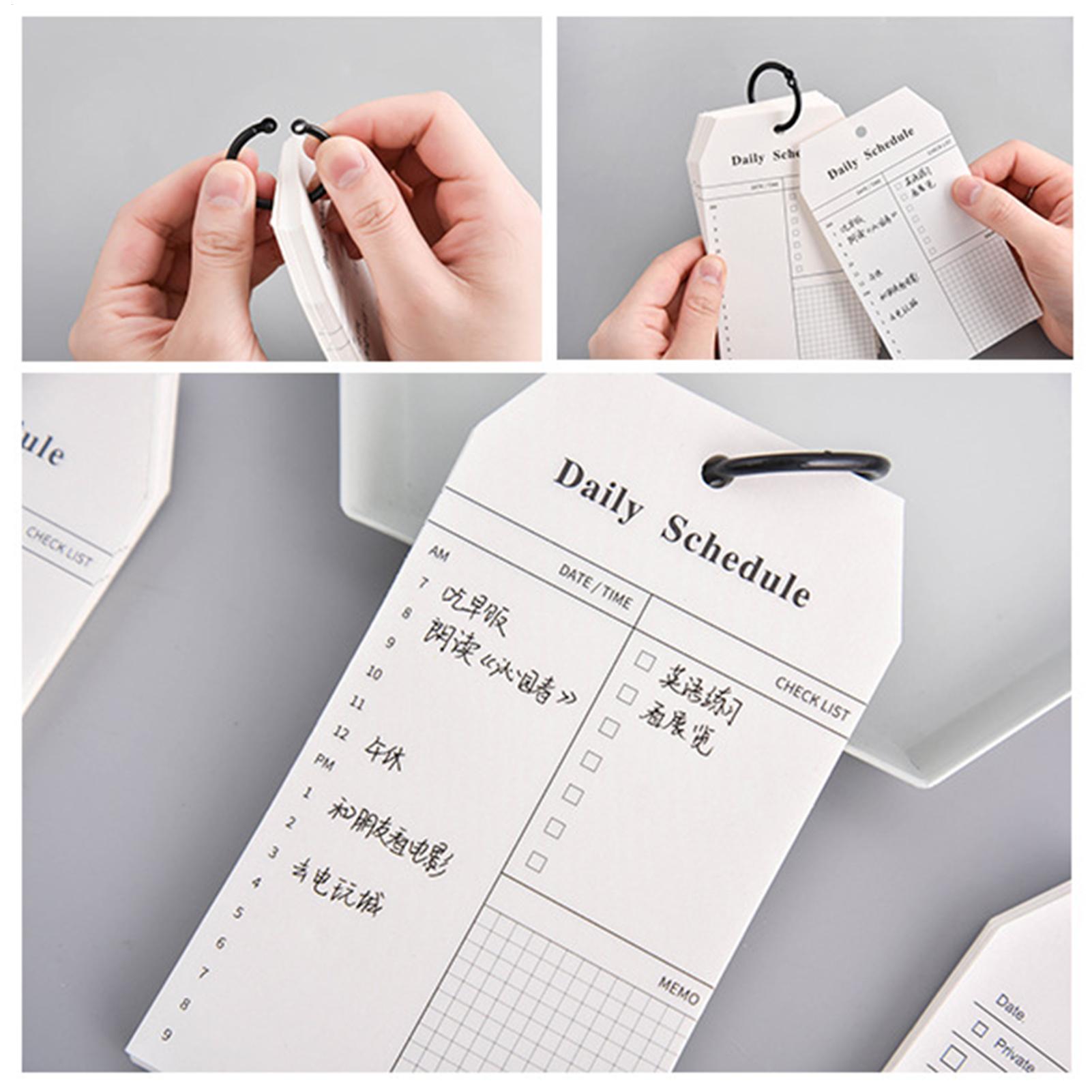 Office Stationery Supply List - ポータブルメモ帳 To Do リスト デイリースケジュールメモパッド 52