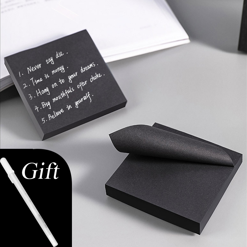 Office Stationery Supply List - ブラック N タイムス付箋 To Do リストメモ帳メモ帳かわいい学校事務用品ギフト文具