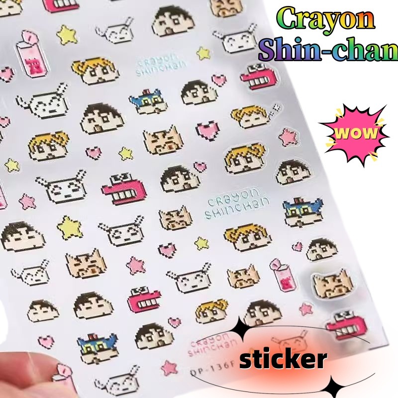 Memo Pad Sticky - クレヨンしんちゃんクリエイティブ紙グカノートブックエンボスステッカー漫画電話ステッカーネイルアートステッカーアクセサリーギフト