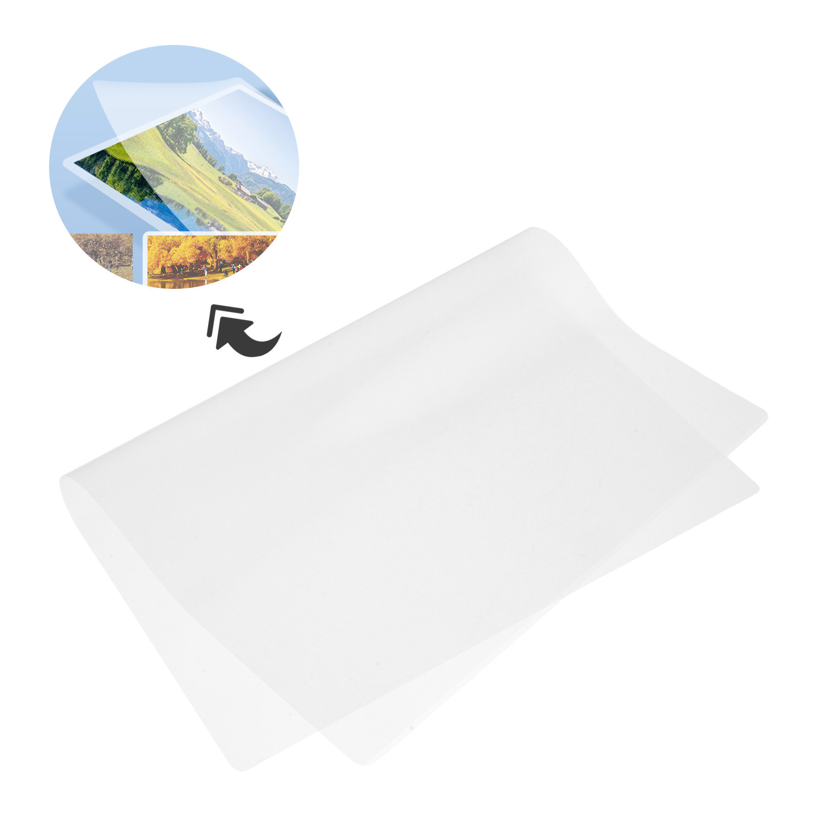 Document Laminator Pouch - 100枚入り A4 ラミネートパウチ プレミアム保護ラミネートフィルム レポート、証明書、バッジ、写真、書類、カード用