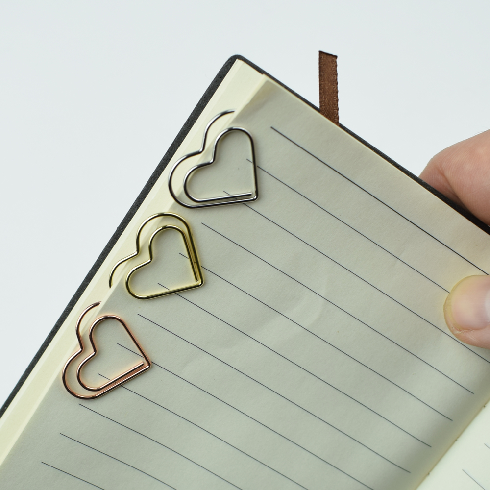 12個セット ハート型ペーパークリップ カラフルバインダー  - Binder Clip Assorted のレビューと価格