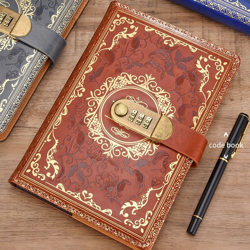 PUレザーA5ジャーナルノートブックコンビネーションロックハ - Journal Leather Hardcover のレビューと価格