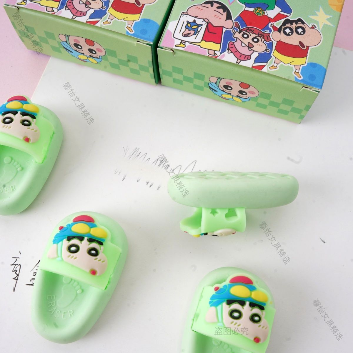 クレヨンしんちゃん スリッパ型消しゴム かわいい3D漫画風  - Stationery Office のレビューと価格