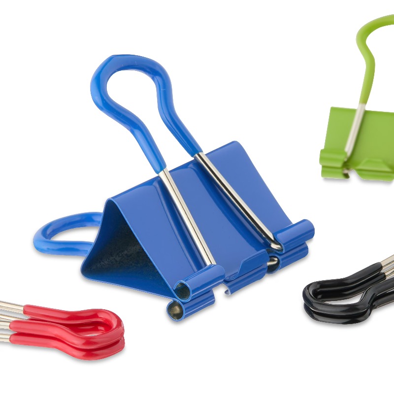 グリップバインダークリップ、各種カラーとサイズ、24個入り - Binder Clip Assorted のレビューと価格