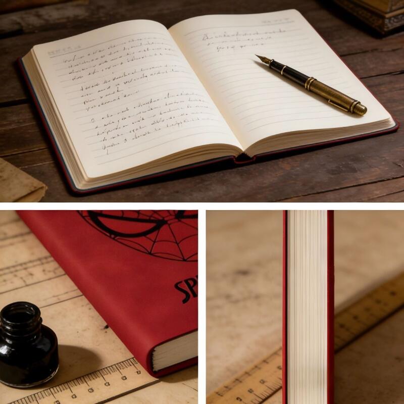スパイダーマン A5 Pu レザーノートブック厚いハードカバ - Journal Leather Hardcover のレビューと価格