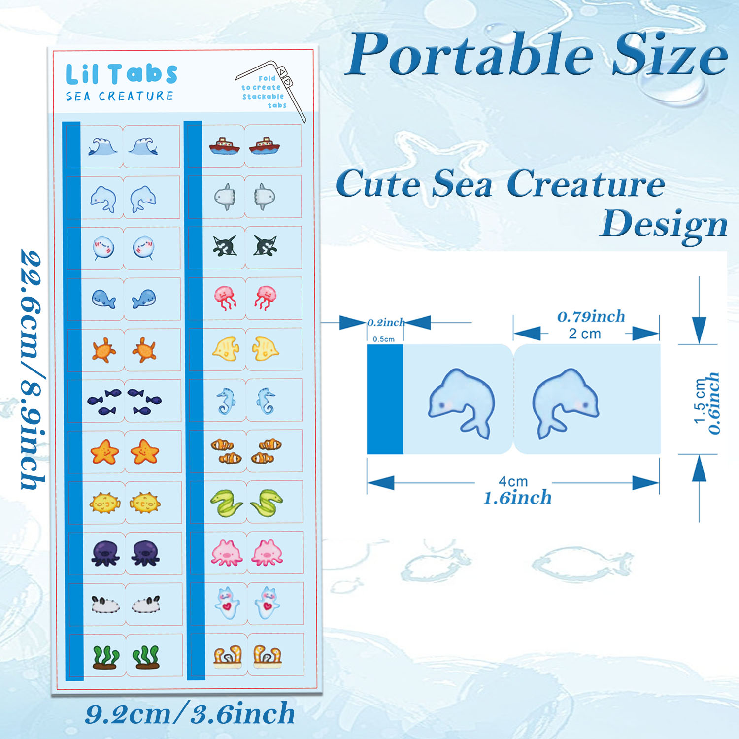 Sea Creature Lil Tab ステッカー タブ、 - Index Tab Divider のレビューと価格