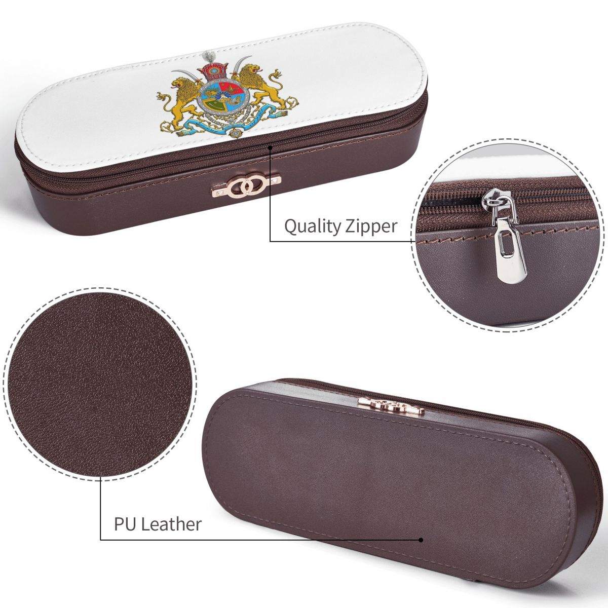 イラン国旗エンブレムペルシャ太陽ライオン革製ペンケースペンホ - Lion Stationery & Office Supply(Kunshan)Co.Ltd のレビューと価格