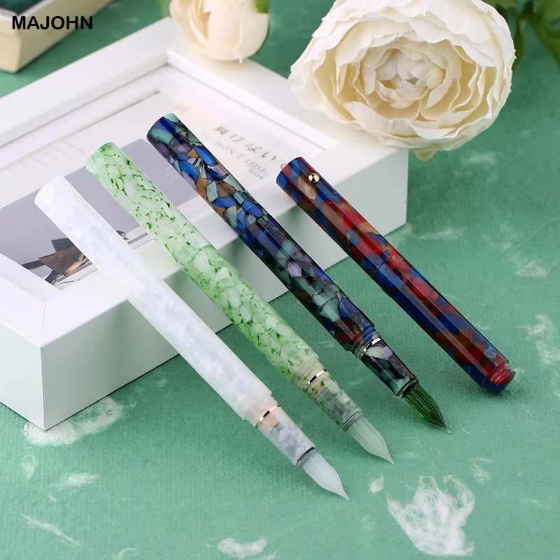 MAJOHN N8樹脂ガラスディップペンインクペン手作りペン - Fountain Pen Ink のレビューと価格