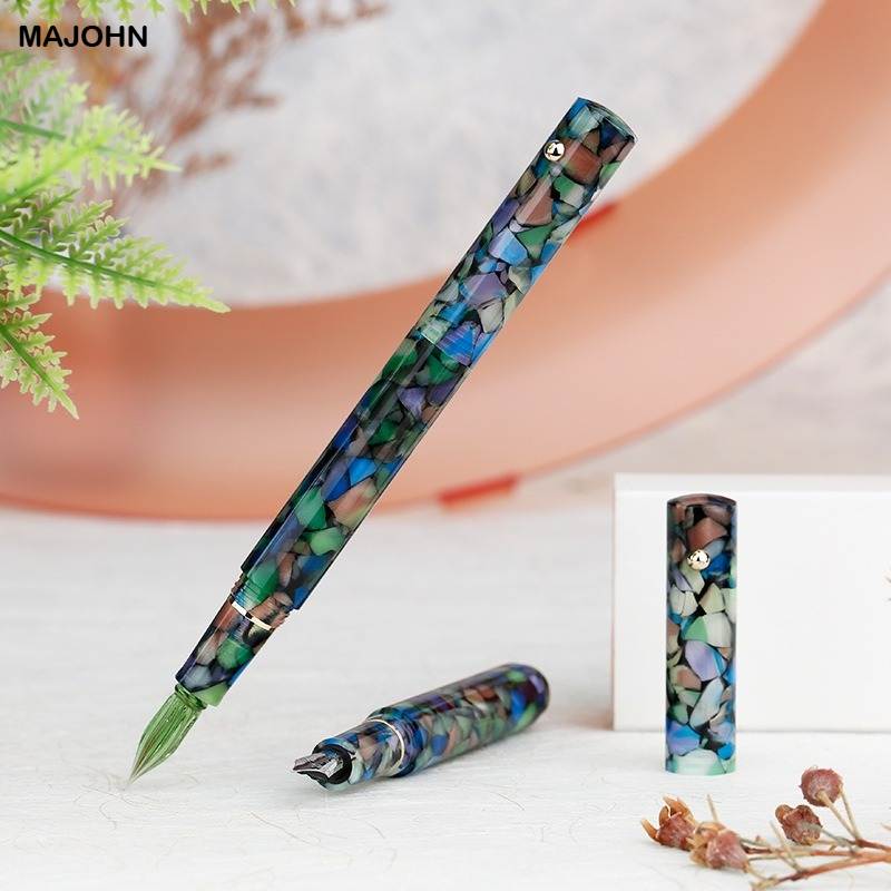 MAJOHN N8樹脂ガラスディップペンインクペン手作りペン - Fountain Pen Ink のレビューと価格