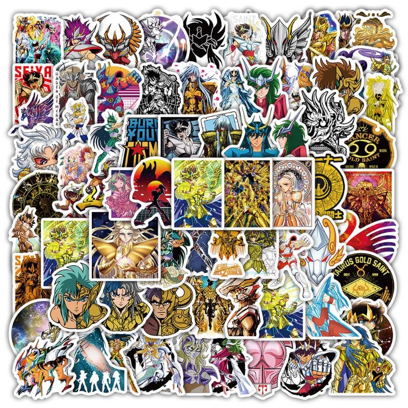 101 個聖闘士星矢アニメステッカー漫画キャラクター DIY - Stationery Office のレビューと価格