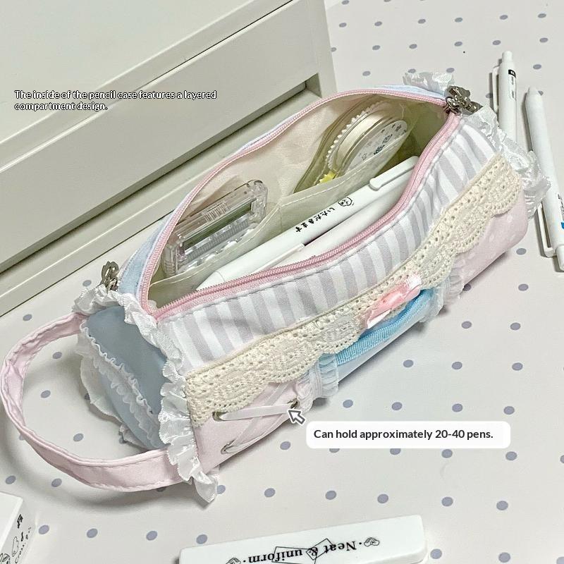 かわいいレースのペンケース大容量学生文具収納バッグポータブル - Ideal Stationery & Office Supply のレビューと価格