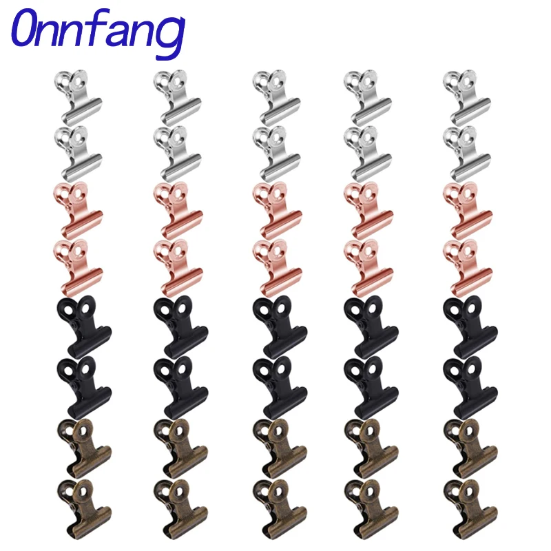 ミニメタルグリップブルドッグスプリングクリップセット、チケッ - Binder Clip Assorted のレビューと価格