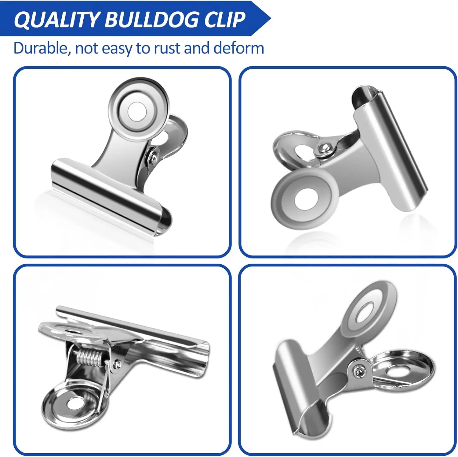 ミニメタルグリップブルドッグスプリングクリップセット、チケッ - Binder Clip Assorted のレビューと価格