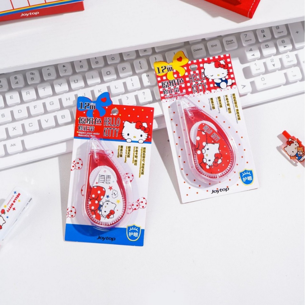 本物のハローキティ修正テープ 本物のサンリオ 12メートル  - Correction Tape Roller のレビューと価格