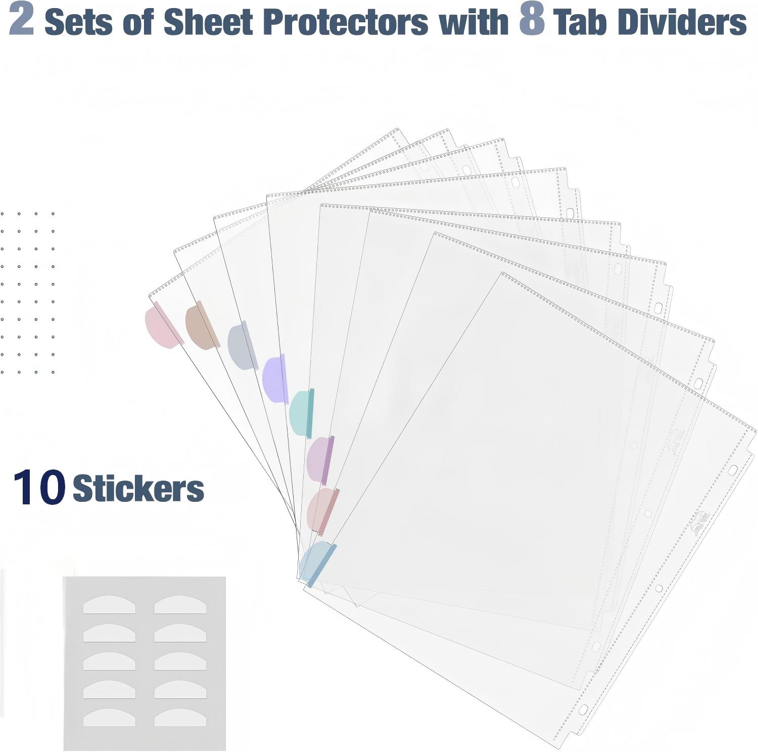 A4 クリアシートプロテクター タブ付き、8タブ、2セット、 - Index Tab Divider のレビューと価格