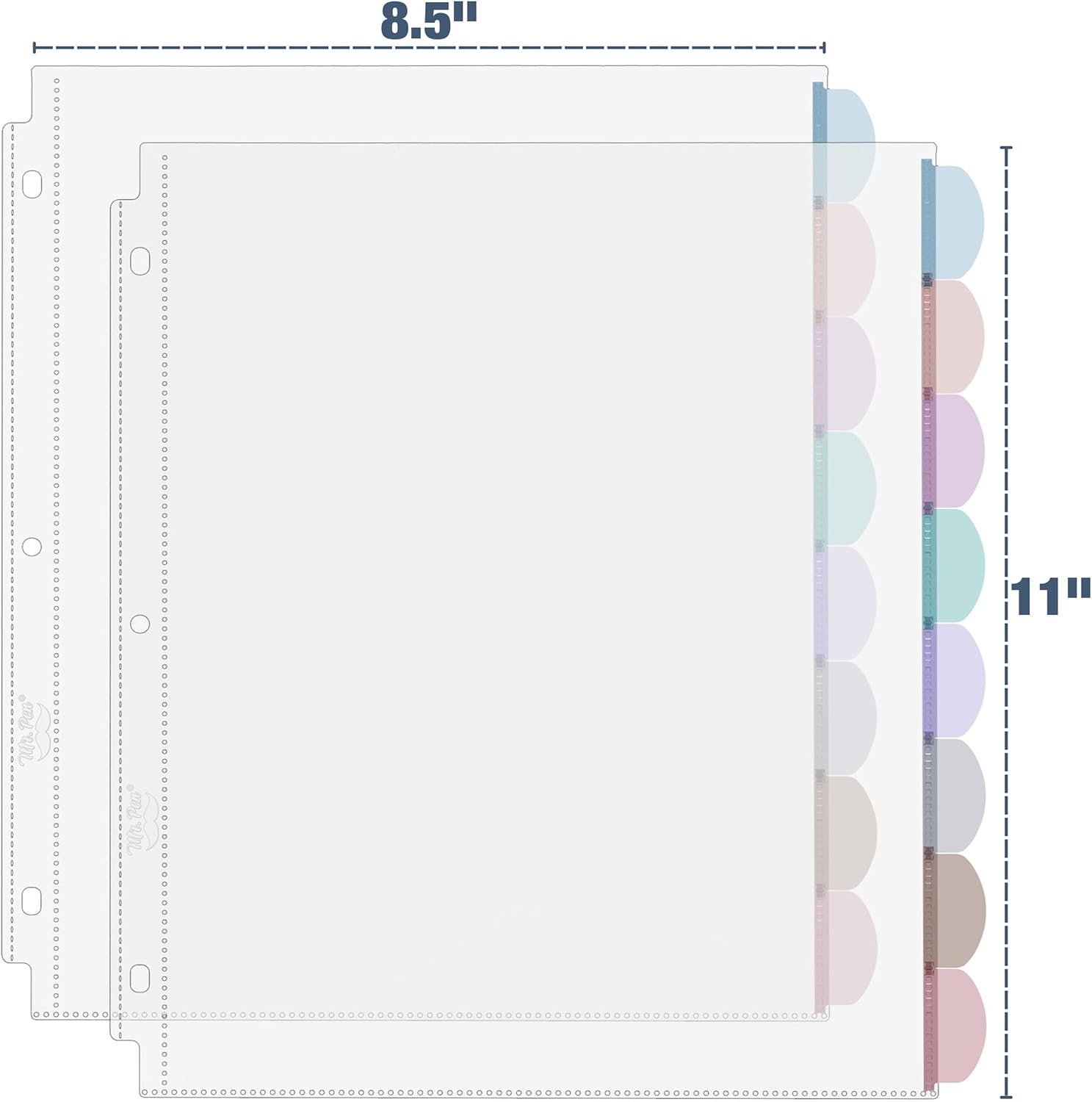 A4 クリアシートプロテクター タブ付き、8タブ、2セット、 - Index Tab Divider のレビューと価格