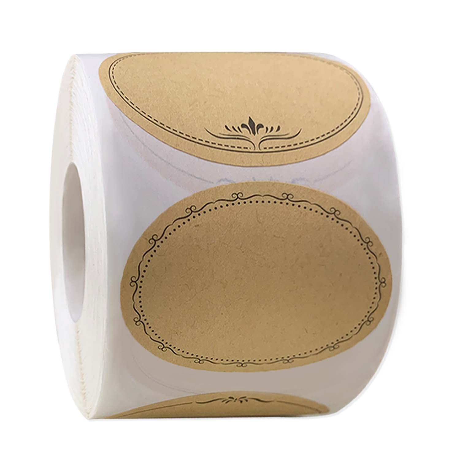 250枚/ロール 2.5*1.4インチ クラフト紙製 家庭用 - Sticker Label Roll のレビューと価格