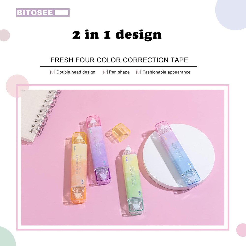2 in 1修正テープと両面テープローラー |   速乾性日 - Correction Tape Roller のレビューと価格