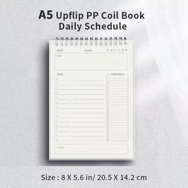 1pc プランナーアジェンダスパイラル A5 ノートブックス - Office Stationery Supply List のレビューと価格