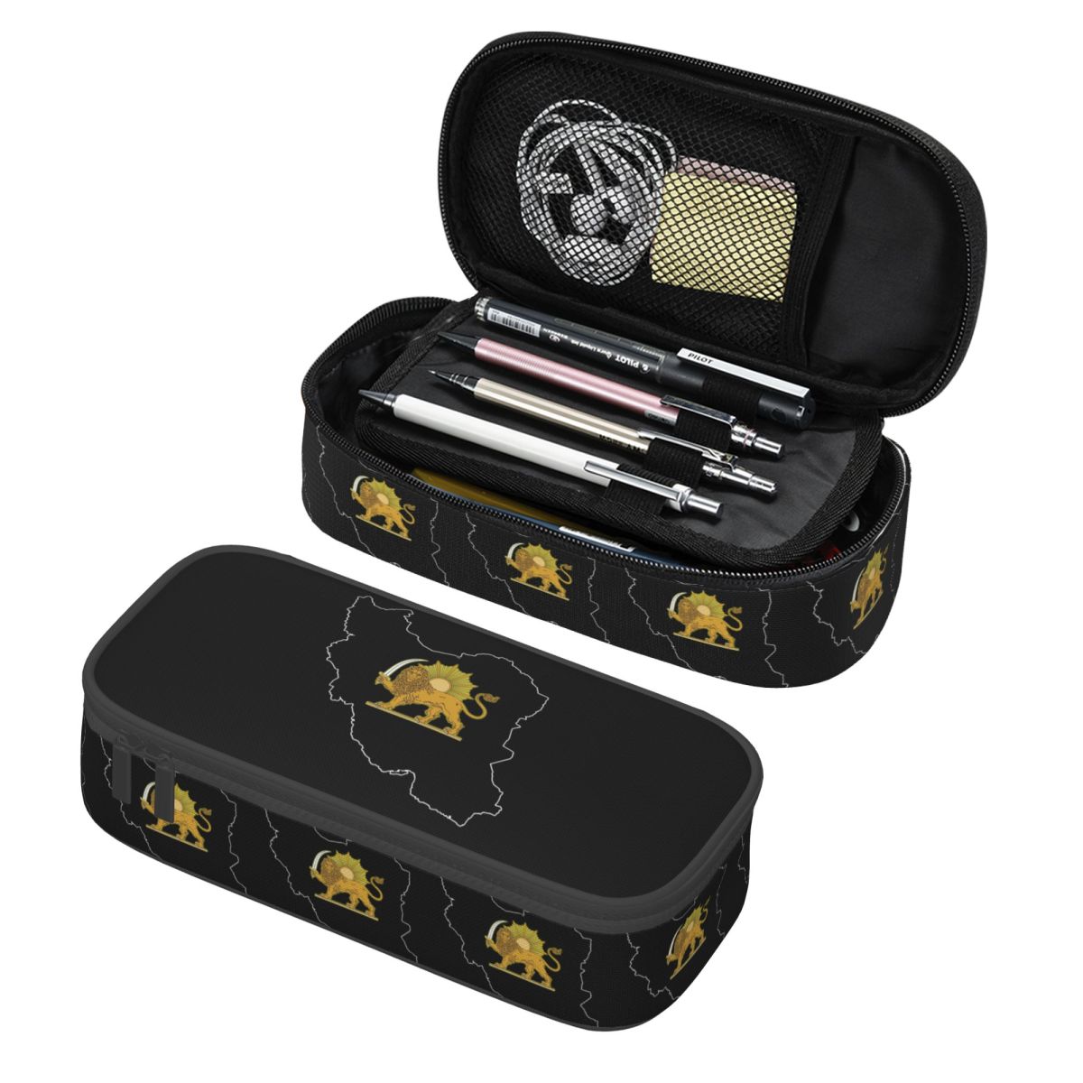 イラン黒ペルシャライオン鉛筆ケース鉛筆ポーチ収納文具用品大容 - Lion Stationery & Office Supply(Kunshan)Co.Ltd のレビューと価格