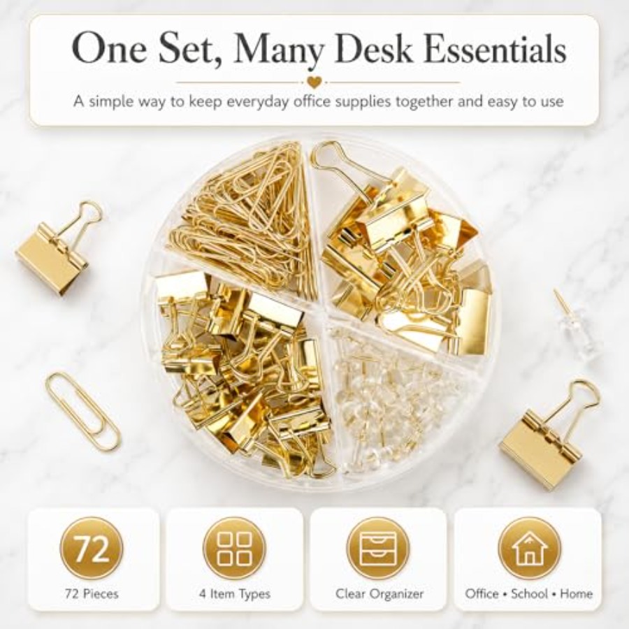 紙製バインダーとクリップセット、金属製の各種サイズのバインダ - Binder Clip Assorted のレビューと価格