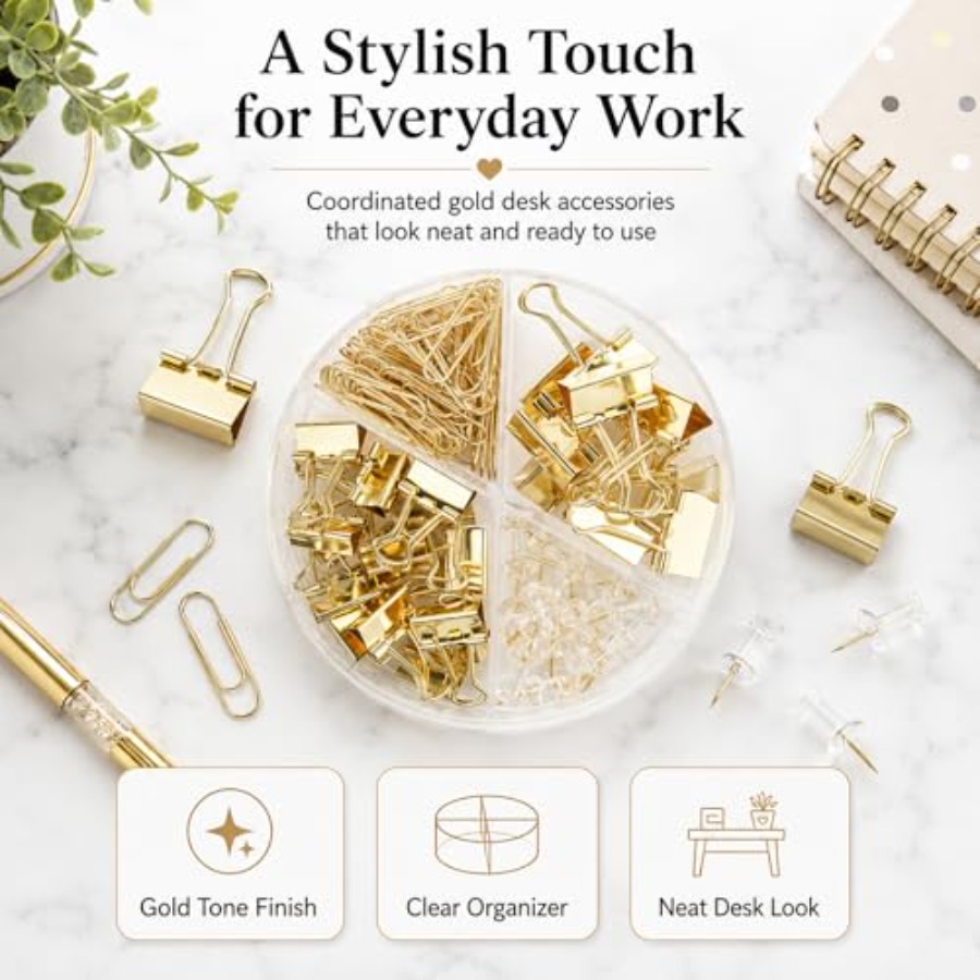 紙製バインダーとクリップセット、金属製の各種サイズのバインダ - Binder Clip Assorted のレビューと価格