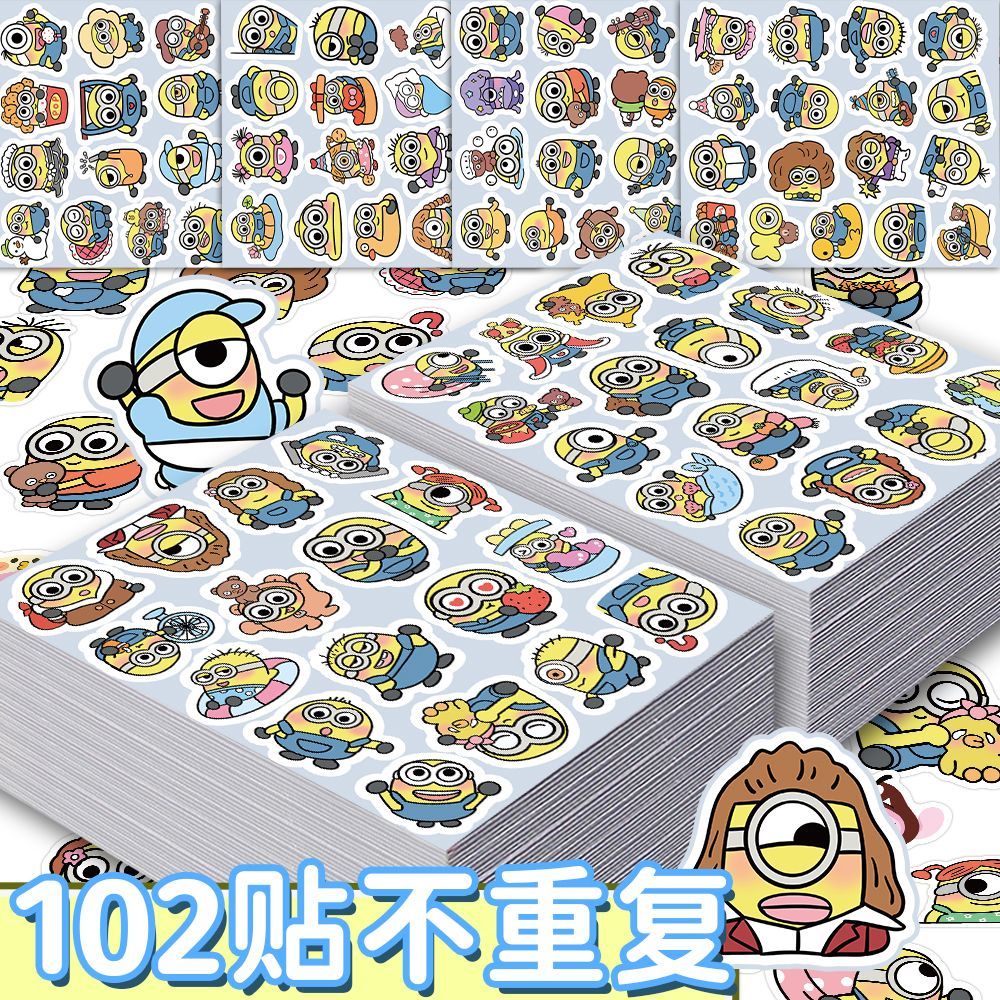 ミニオンズ映画アニメ漫画かわいい102枚ステッカー可愛いDI - Memo Pad Sticky のレビューと価格