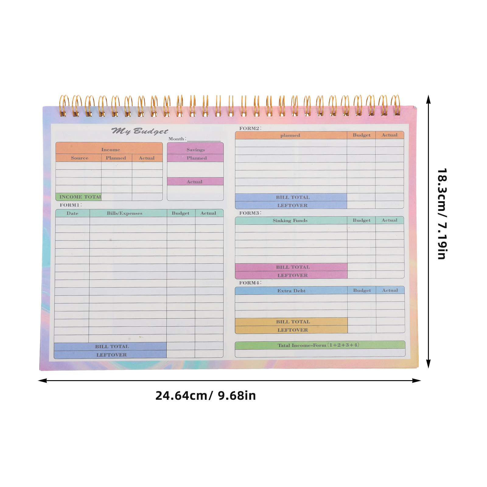 B5デイリーウィークリー財務台帳支出記録簿日付なしプランナー - Planner Weekly Budget のレビューと価格