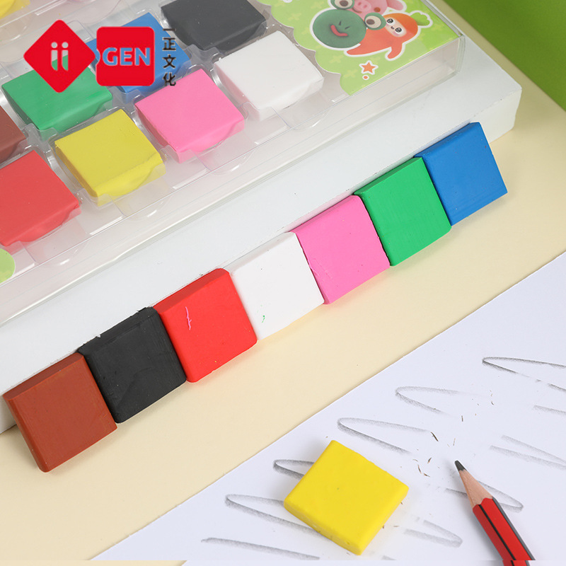 8ピース/ロット高品質キャンディーカラー混練消しゴムパテゴム - Rubber Eraser Kneaded のレビューと価格