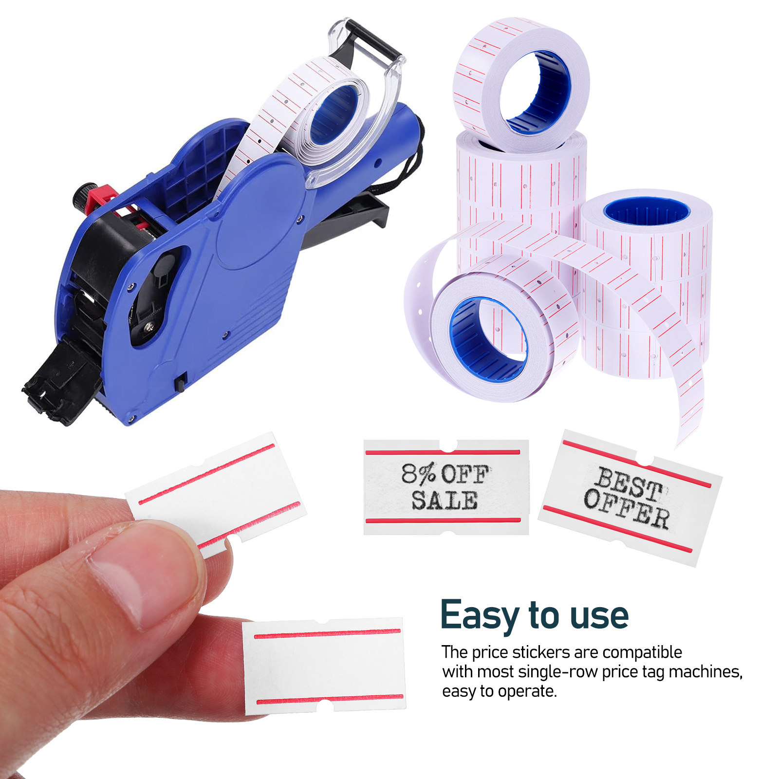 10ロール価格ステッカーラベルロール、芯付き粘着性自己粘着価 - Sticker Label Roll のレビューと価格