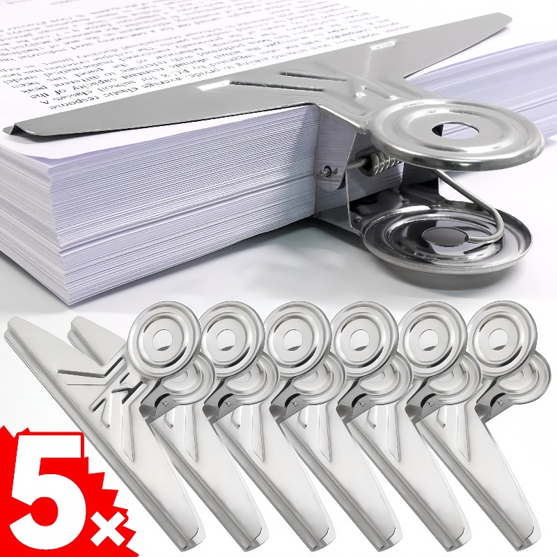 特大ブルドッグ紙バインダークリップステンレス鋼紙ドキュメント - Binder Clip Assorted のレビューと価格